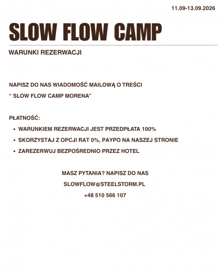 SLOW FLOW CAMP 11.09-13.09