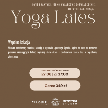Bilet- Event Joga Lates w Lipcowym Ogrodzie 27.08.2026