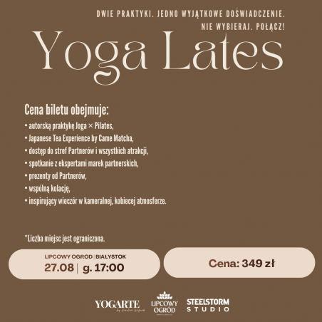 Bilet- Event Joga Lates w Lipcowym Ogrodzie 27.08.2026